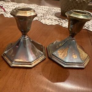 Wallace Silver Candlestick Holders - Set of 2